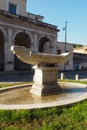 Fountain of the Navicella in Rome, Italy Royalty Free Stock Photo